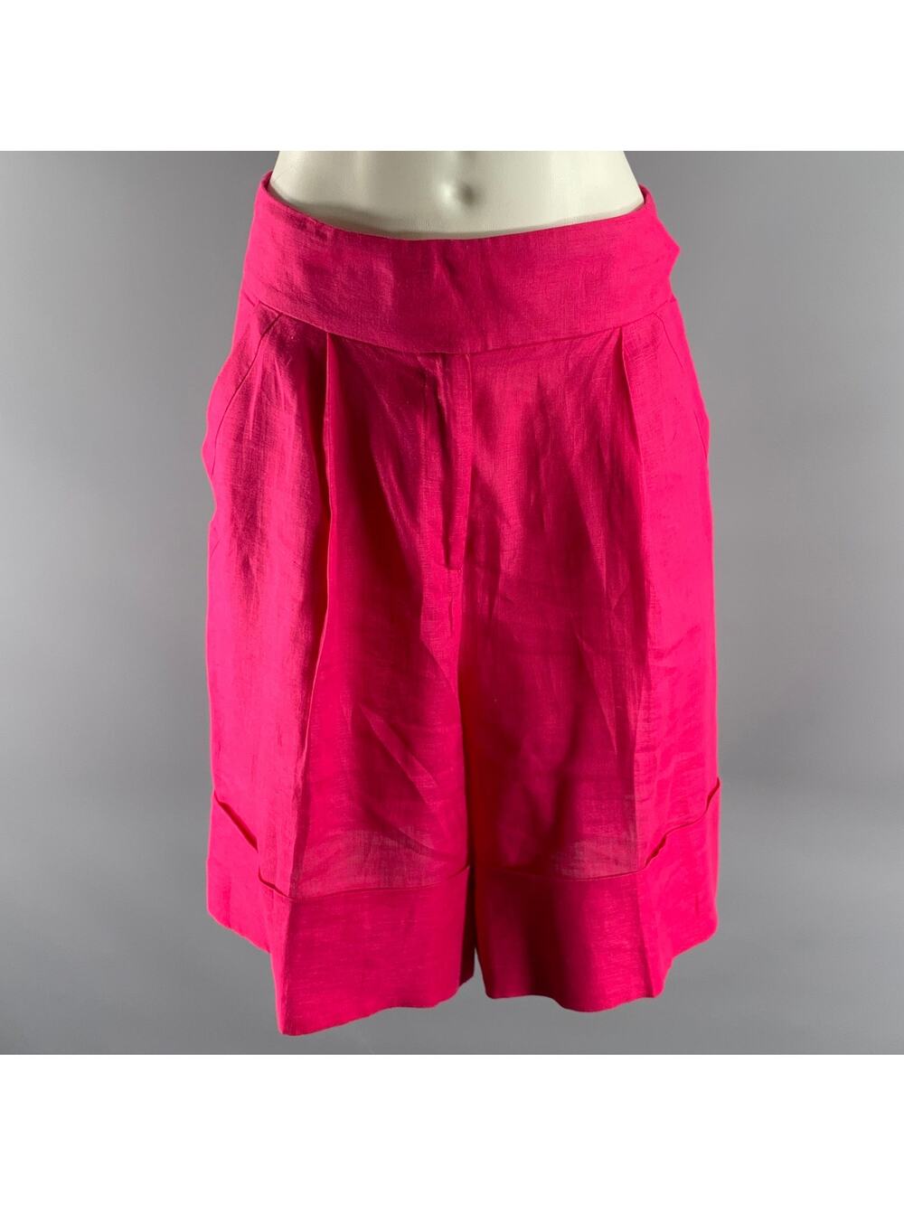 GENNY Size 6 Pink Magenta Linen Bermuda Shorts